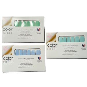 Color Street Nail Strips 3 Sets Aspen Sky Chilladelphia Oslo and Steady New